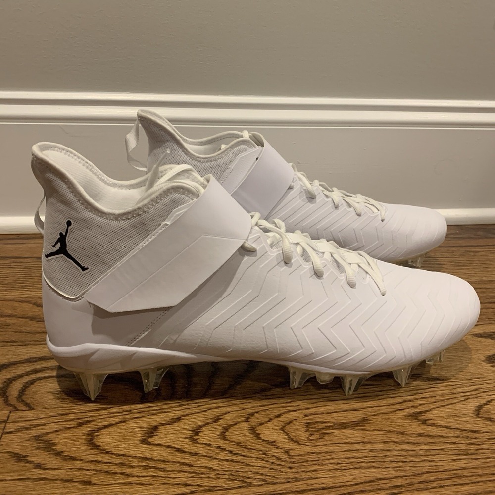 Nike Jordan Alpha Menace Pro 2 White Mid Football Cleats Mens Size 17 CV1676-103